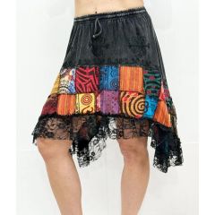 half patchwork skirt